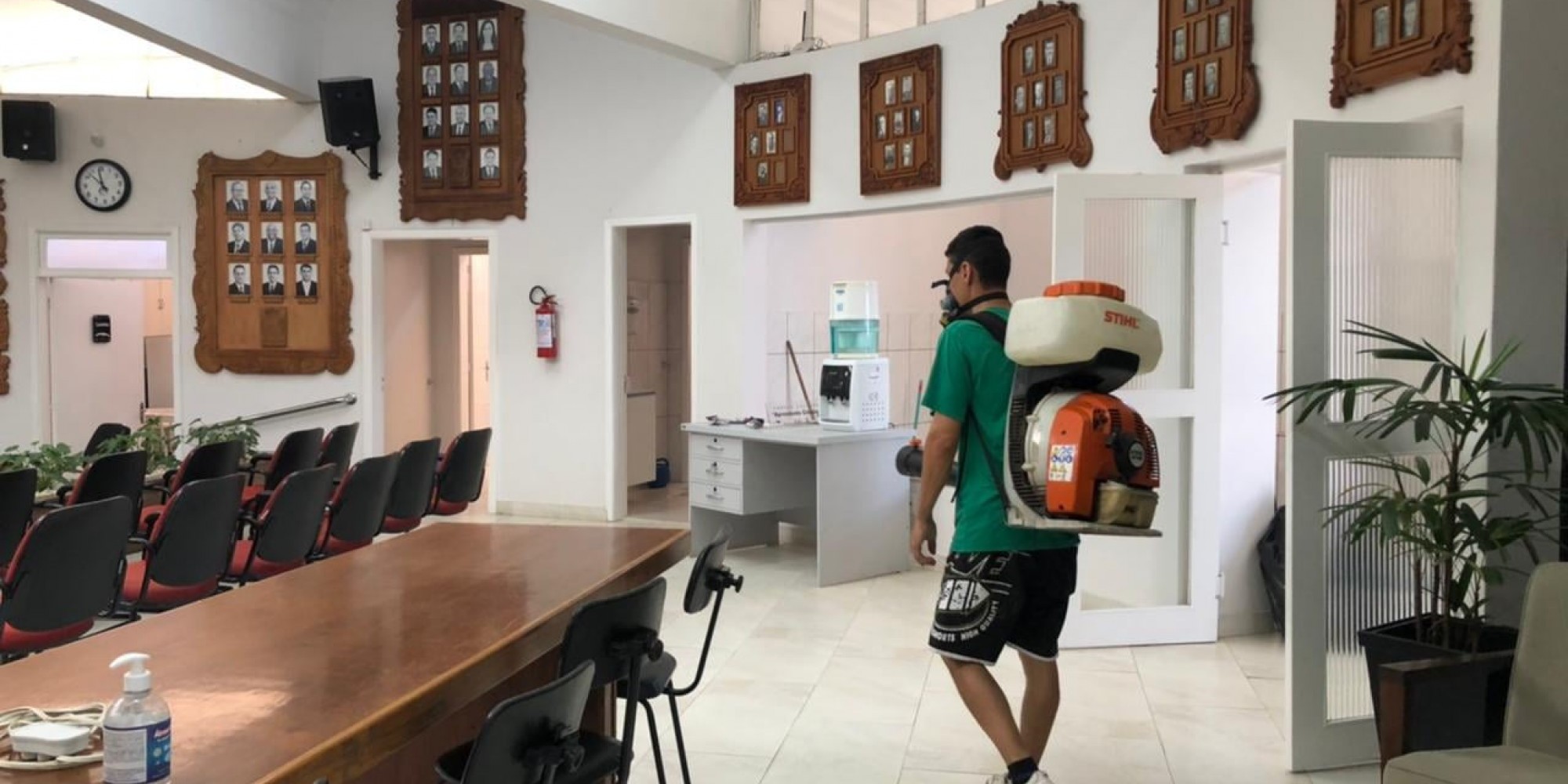 Câmara passou por sanitização Câmara passou por sanitização