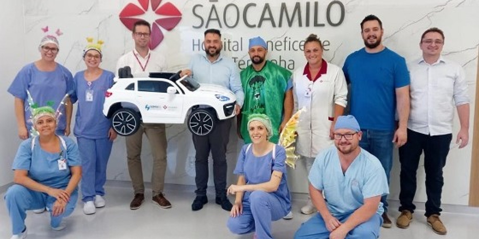 HBST recebe doação de carros elétricos para levar crianças ao Centro Cirúrgico