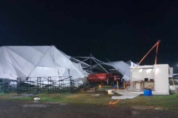 Estragos com o temporal suspendem a Expoagro Afubra nesta quinta-feira (21)