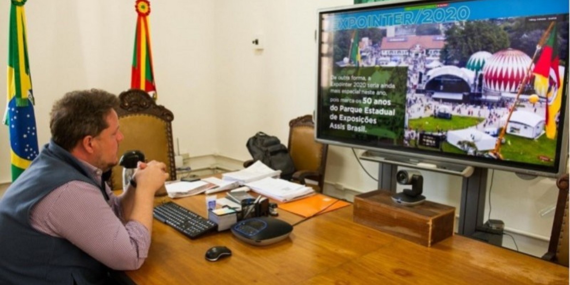Reunião virtual foi realizada entre o secretário Covatti Filho e representantes de entidades copromotoras Reunião virtual foi realizada entre o secretário Covatti Filho e representantes de entidades copromotoras