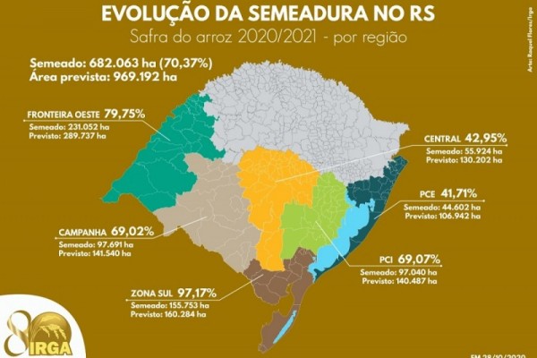  O crescimento no RS foi de 62.951 hectares