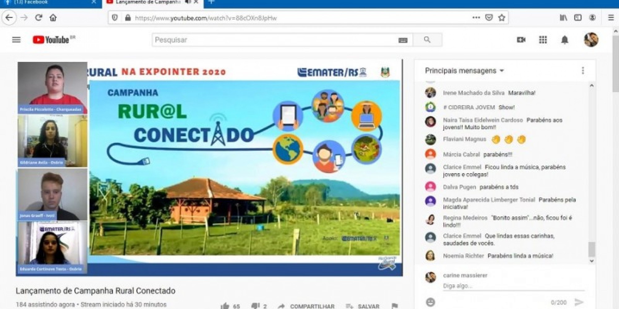 Jovens que moram no campo participaram do lançamento da campanha Jovens que moram no campo participaram do lançamento da campanha
