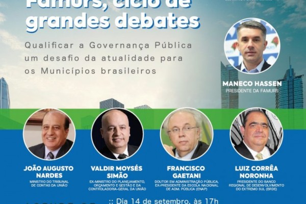 Objetivo será debater como se dará a construção do novo normal e qual o papel dos municípios neste contexto