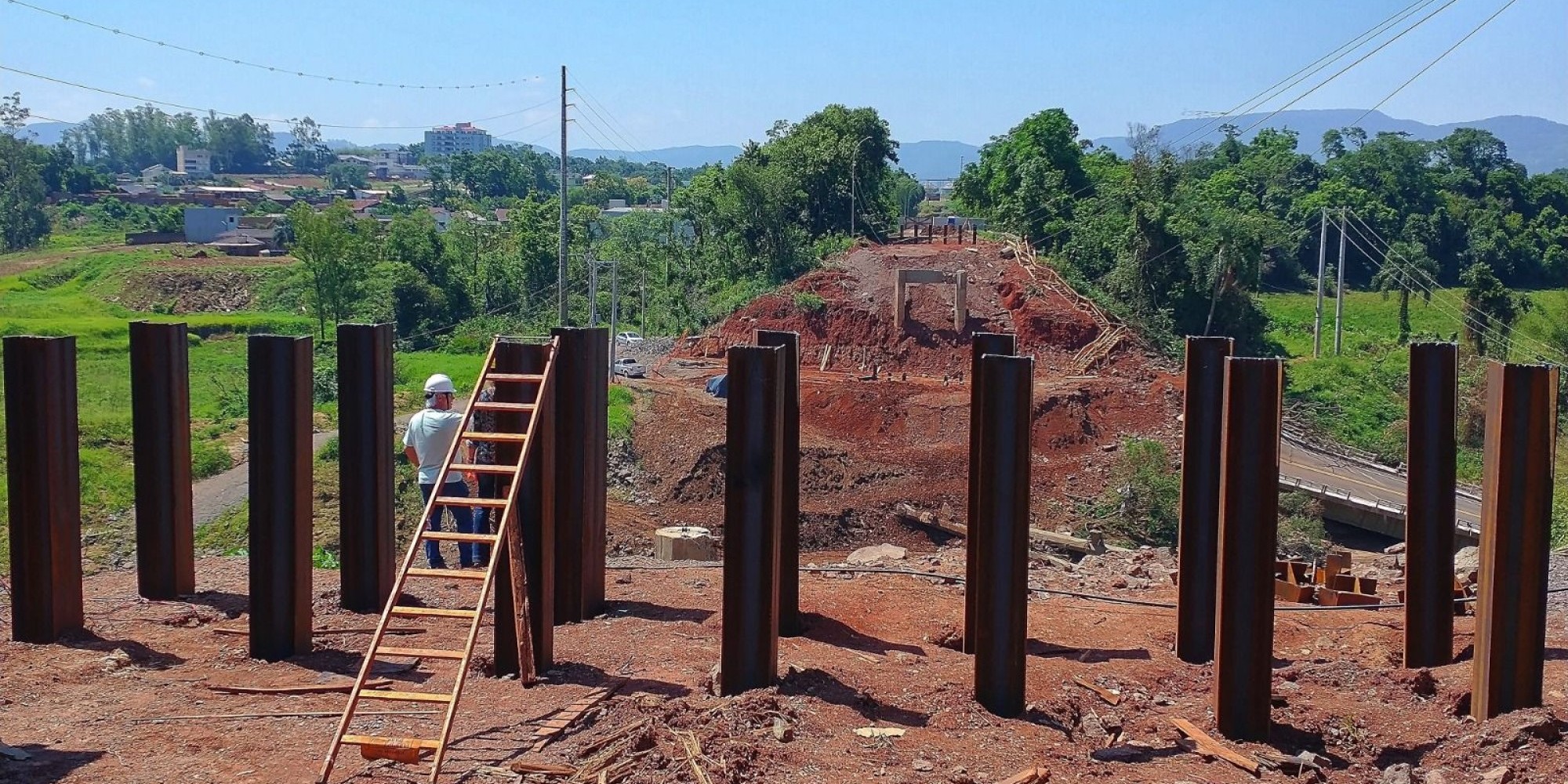 EGR concluiu a colocação das estacas cravadas na ponte da ERS-130