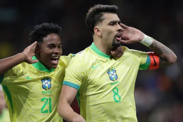 Rodrygo, Endrick e Lucas Paquetá marcaram para a seleção canarinho.