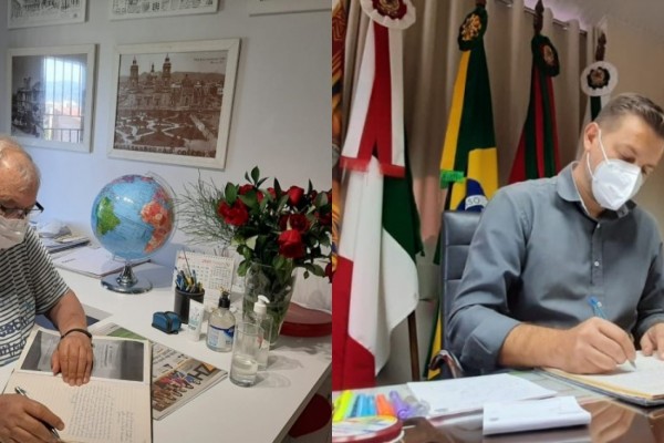Encantado: Conzatti transmite cargo de prefeito para Jonas Calvi