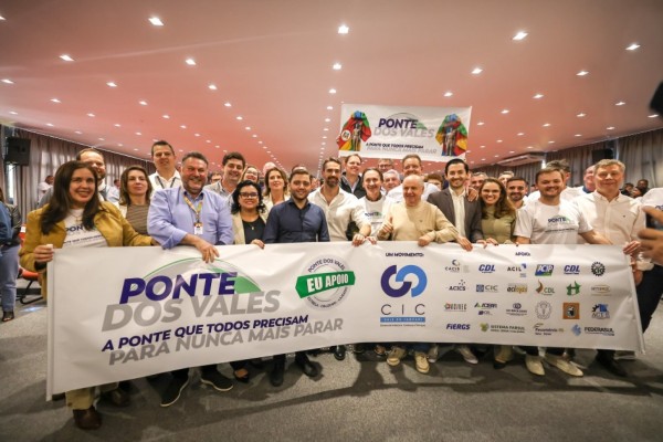 Eduardo Leite apresentou na quarta-feira (17) na Univates, em Lajeado, o estudo que confirma a construção da estrutura entre Estrela e Cruzeiro do Sul, com prazo de 18 meses para execução.