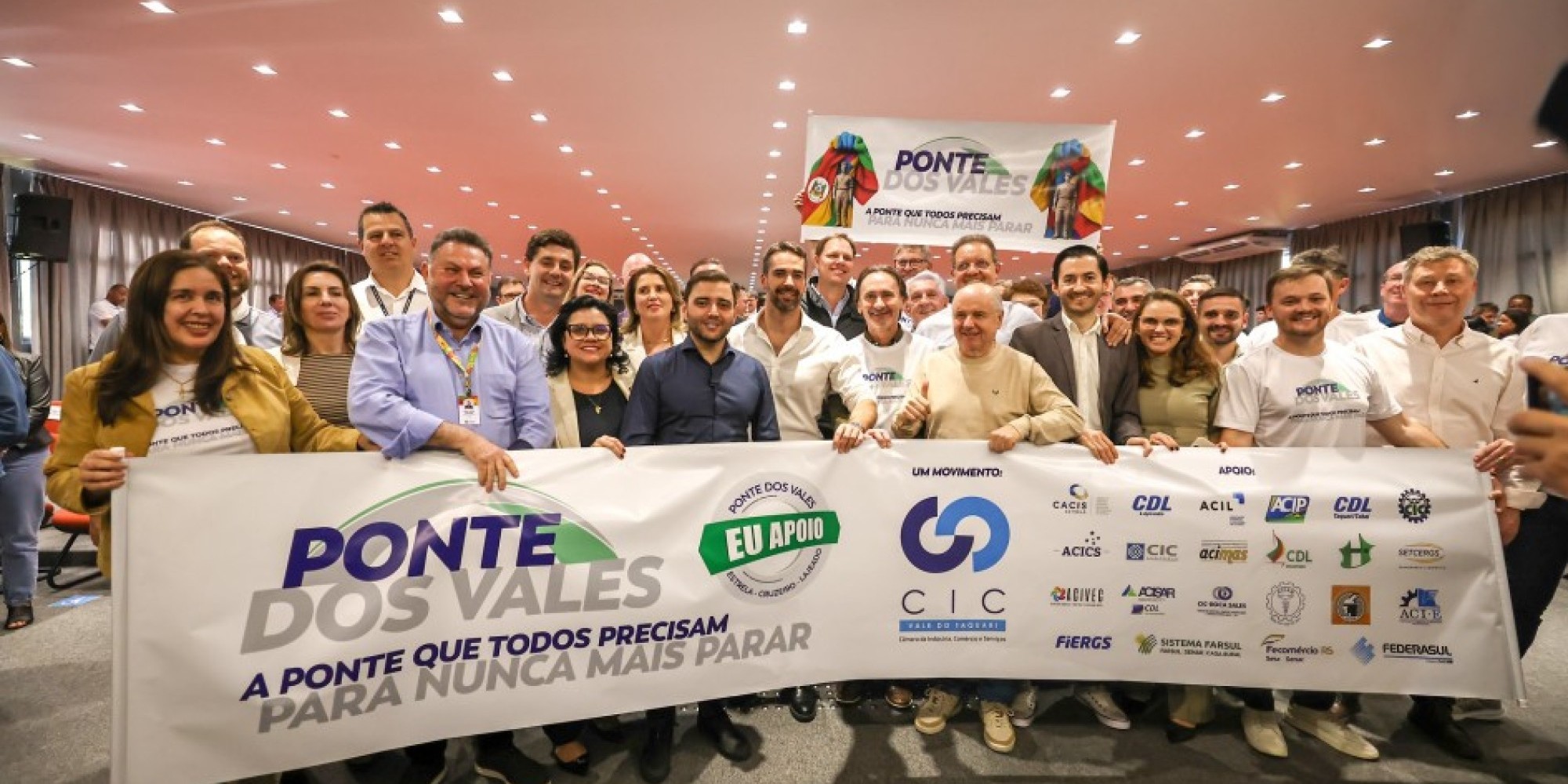 Eduardo Leite apresentou na quarta-feira (17) na Univates, em Lajeado, o estudo que confirma a construção da estrutura entre Estrela e Cruzeiro do Sul, com prazo de 18 meses para execução. Eduardo Leite apresentou na quarta-feira (17) na Univates, em Lajeado, o estudo que confirma a construção da estrutura entre Estrela e Cruzeiro do Sul, com prazo de 18 meses para execução.