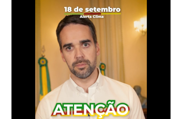 Defesa Civil do Estado alertou para chuvas intensas e possíveis transtornos devido ao avanço de uma frente fria.