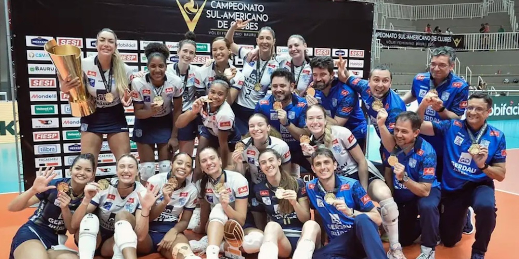 Minas bate Praia Clube e leva Sul-Americano de vôlei pela 5ª vez